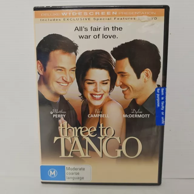 Three To Tango DVD Movie Region 4 PAL Matthew Perry Romantic Comedy  Sealed (K)