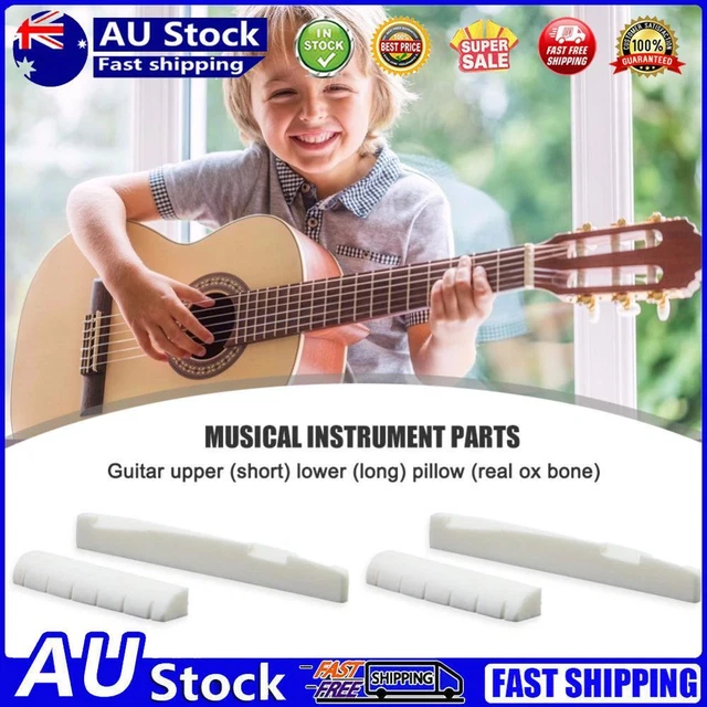 4pcs Bone Guitar Bridge Nut Saddle for 6 String Guitar Stringed Instrument Parts