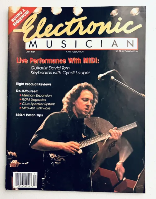 Electronic Musician Magazine July 1987 - David Torn With Cyndi Lauper