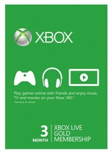 Xbox Live Gold 3 mesi - Codice digitale Xbox Live - Globale