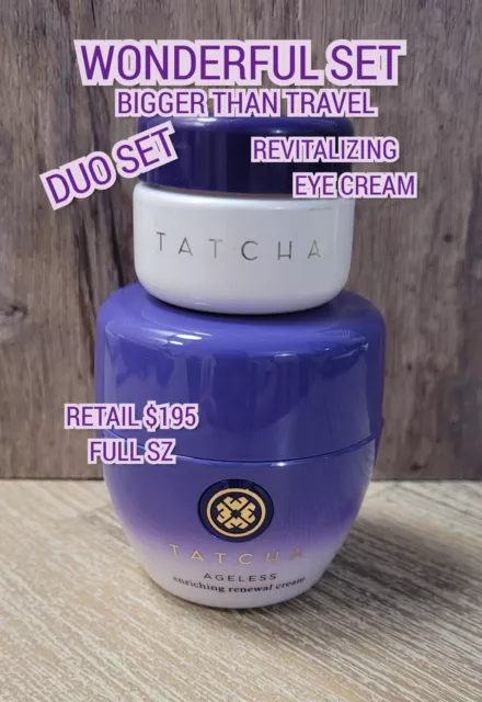 SETOF2  Tatcha Ageless Enriching Renewal Cream 1.86oz + REVITALIZING EYE CRE