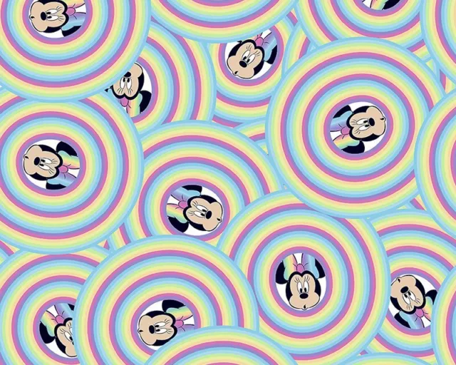 Disney Arcobaleno Minnie Mouse 100%Cotone Varie Disegni 2