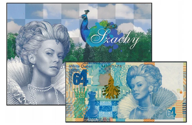 TEST NOTE PWPW POLAND "Chess Queen 64" intaglio Specimen 2017 WITH FOLDER UNC