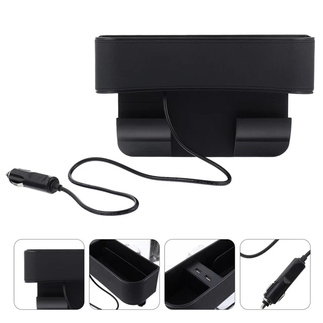 Organisateur De Voiture Pour Siège ASVEGE - Avec Ports USB Et Rangement Intégré, Pour Téléphone, Clés, Portefeuille