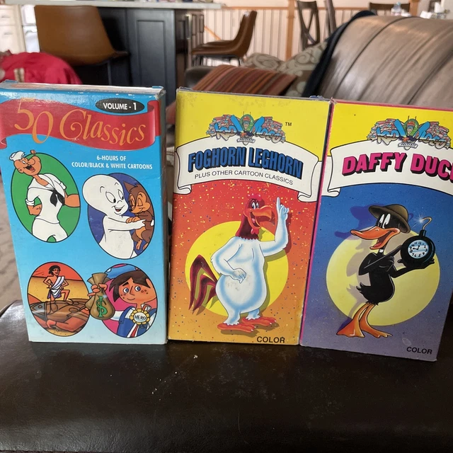 KID VIDEO DEC VHS Lot-Foghorn Leghorn, Daffy Duck, Casper, Popeye +++ £ ...