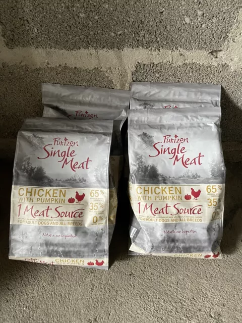 purizon single meat adult poulet potiron sans céréales pour chien 4x1kg