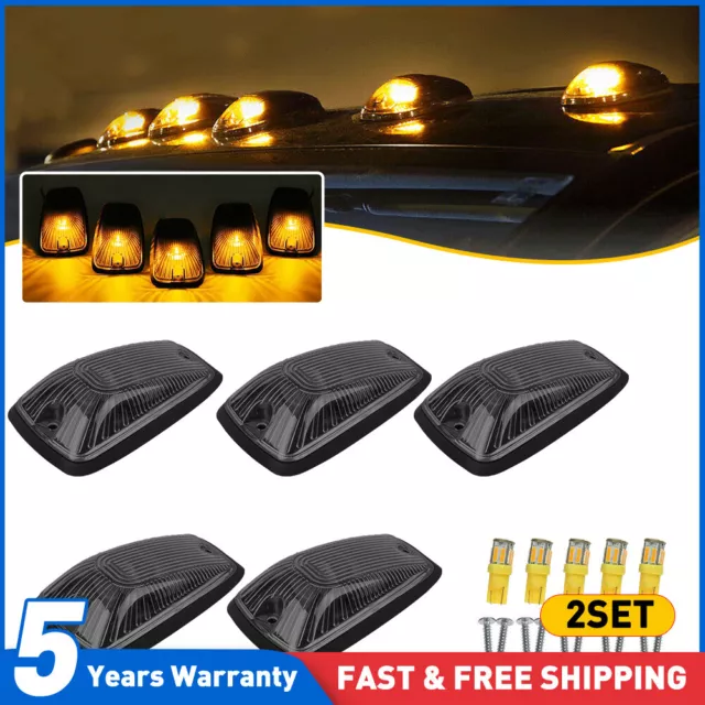 10X Smoked Cab Roof Marker Led Light Roof Top Pickup Truck Suv Running Driving