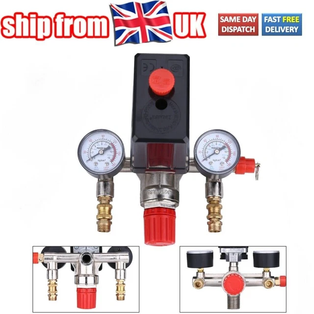 AIR COMPRESSOR PRESSURE Control Switch Valve & Gauges Replacement Parts