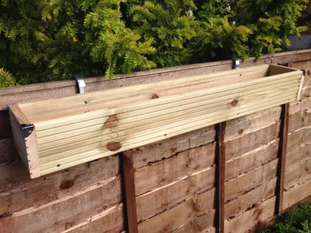 Over the Fence Panel - Hanging Balcony Wooden Planter Window Box Decking Trough