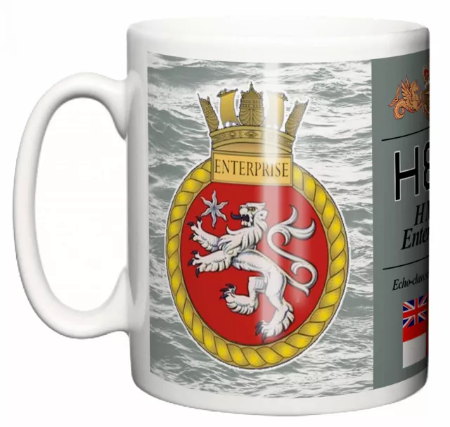 Royal Navy HMS Enterprise Ceramic Mug, Echo Class Survey Vessel Pennant H88
