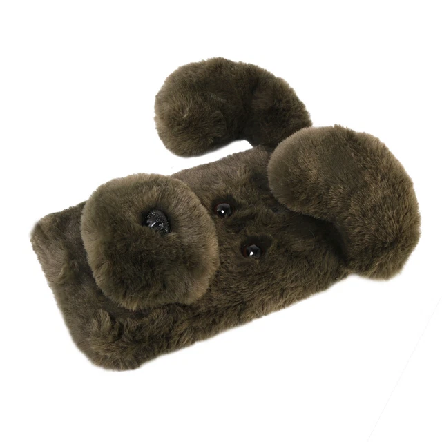 Coque pour téléphone à motifs en peluche douce Mignon hiver de mode Garder 3