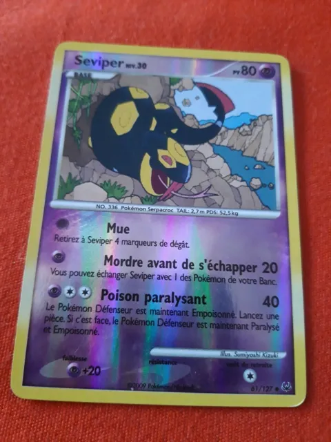 Seviper 61/127 Pv80 Reverse Holo Pokemon Cards Rare Vf Fr