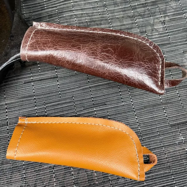 USA Handmade LEATHER Cast Iron Pot Pan Skillet Handle Sleeve Cover Pair (2)