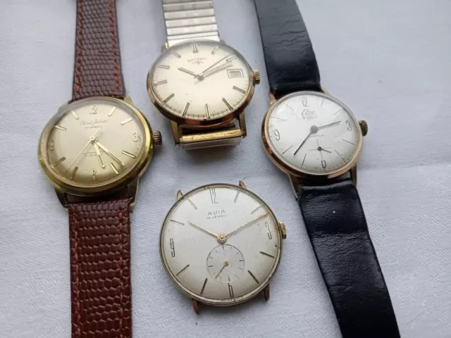 Job Lot Vintage Gents Watches Inc Rotary 1970sAS1950/51. 4 Qty. 2