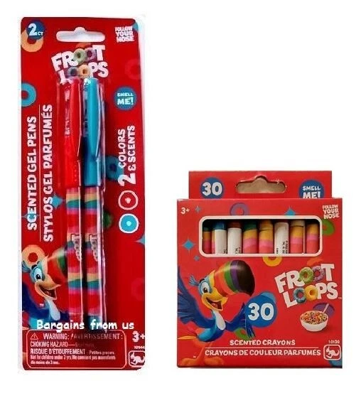 FRUIT LOOPS SCENTED Gel Pens and Scented Crayons £8.43 - PicClick UK