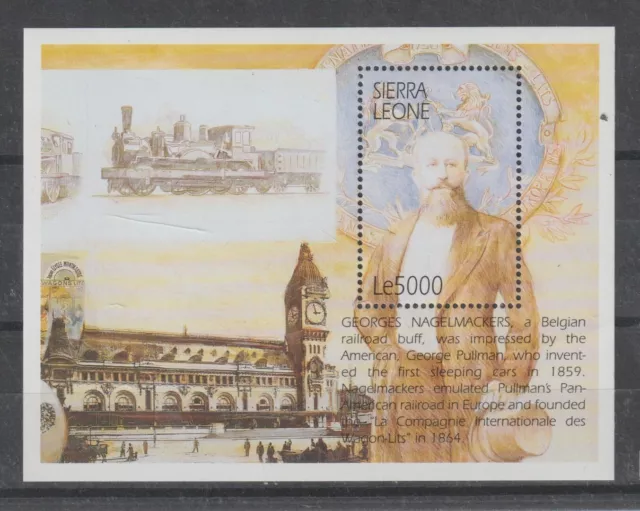 Sierra Leone 1996 Treni  Pullman  - 1 Bf Mnh Mf121875