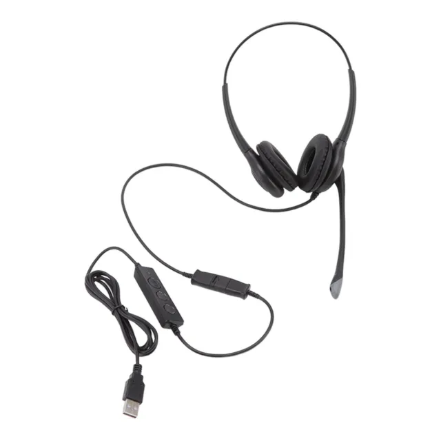 USB Computer Headset 180 Degree Rotating Microphone Intelligent Noise Reduction