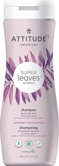 Champú rico en humedad quinua y jojoba de Attitude, 16 oz