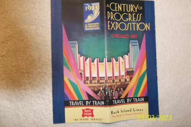 ROCK ISLAND RAILROAD LINES 1933 Chicago A Century of Progress Expo 20 PG.Booklet