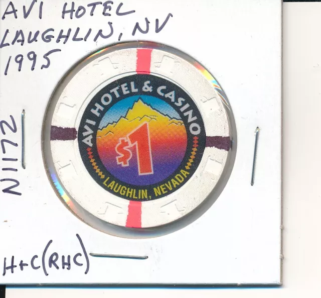 $1 Casino Chip - Avi Hotel Laughlin Nv 1995 H&C(Rhc) #N1172 Gaming Cheque Nice!