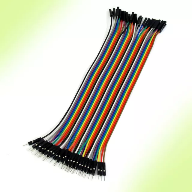 20cm Long M/F Solderless Flexible Breadboard Jumper Cable Wire 40 Pcs