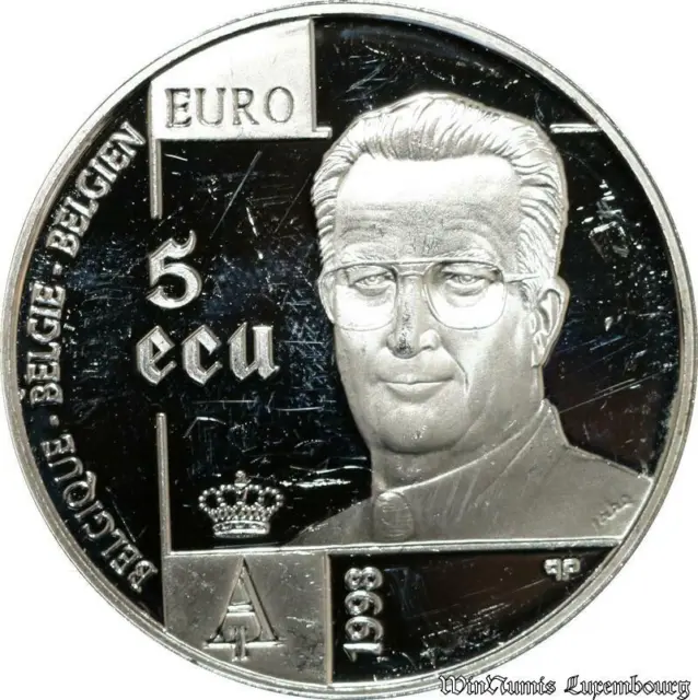 C5580 Belgium 5 Ecu 50 years Human Right 1998 Silver Proof -> M Offer