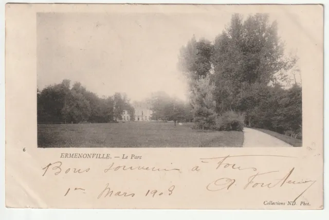 ERMENONVILLE - Oise - CPA 60 - le Parc - 1900 map