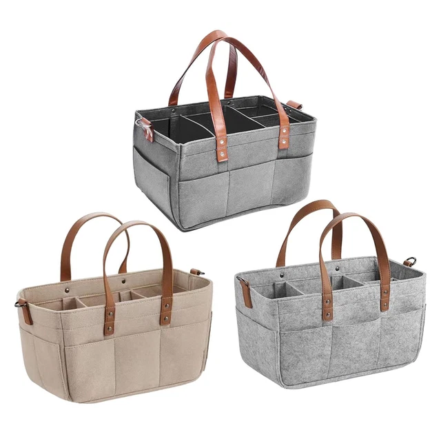 Nursery Large Capacity Portable Felt Storage Bag US Baby Diaper Caddy Organizer