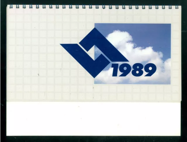 Aeritalia Societa' Aerospaziale Italiana Calendario Da Tavolo 1989 Aeronautica