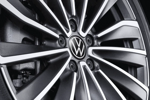 Cache-moyeux Dynamique Volkswagen 000071213D - Logo VW Debout, Chrome, Diam. Int. 53 Mm