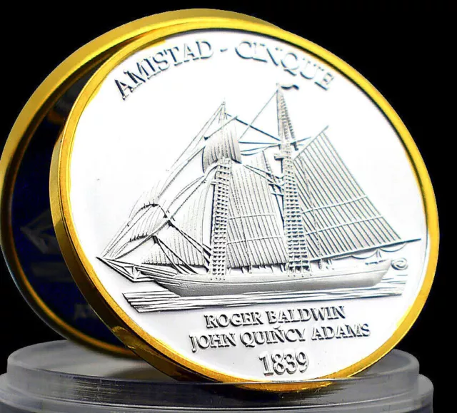 ★★ GROSSE MEDAILLE PLAQUéE OR ET ARGENT : LA AMISTAD ★★ E