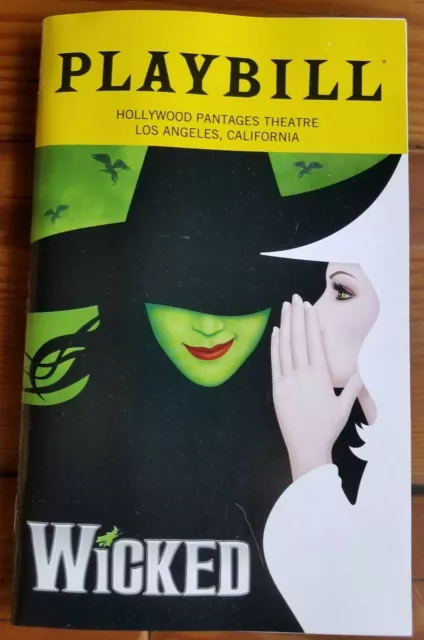 WICKED National Tour PLAYBILL Los Angeles Hollywood Pantages Theatre