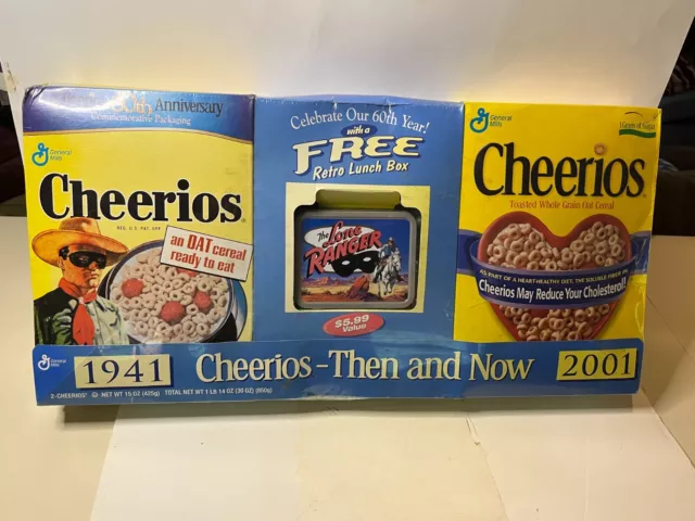 Cheerios salute to the Lone Ranger and Cheerios 1941-2001  LR Retro Lunch Box