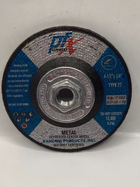 QTY 7 - GENUINE PFX 4-1/2” x 1/4” Type 27 Grinding Wheel