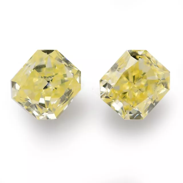 0.49 Carat Fancy Yellow Loose Diamond Natural Color Radiant Cut