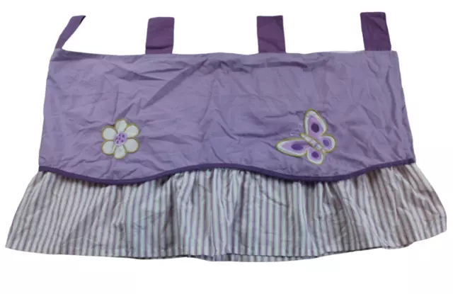 Geenny Lavender Butterfly Purple Nursery Window Valance Curtain Baby Girl Decor