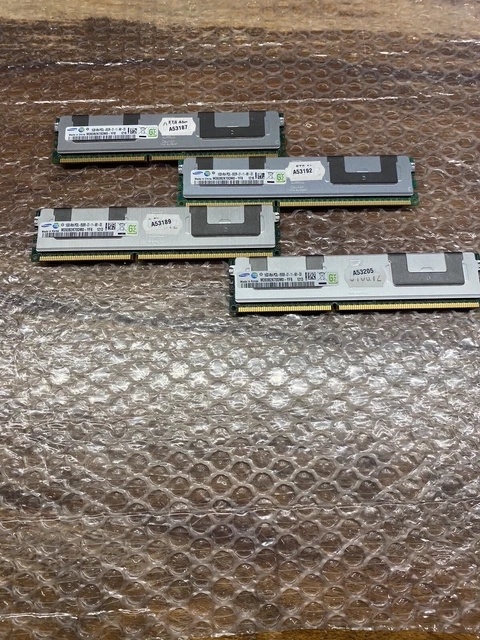 Lot of 4 Samsung 16GB 4Rx4 PC3L-8500R DDR3-1066 1.35V ECC Server Memory