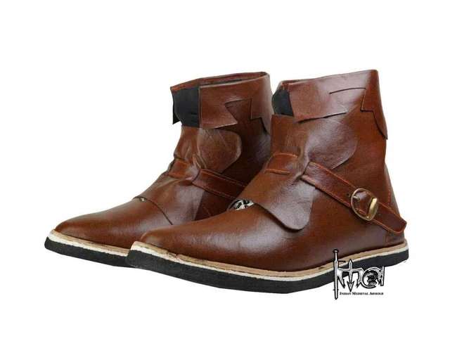 Renaissance médiévale bottines GN chaussures viking botte moyenne SCA Costume