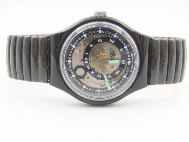 Swatch Automatic-Flex Black Circles - Merce Nuova