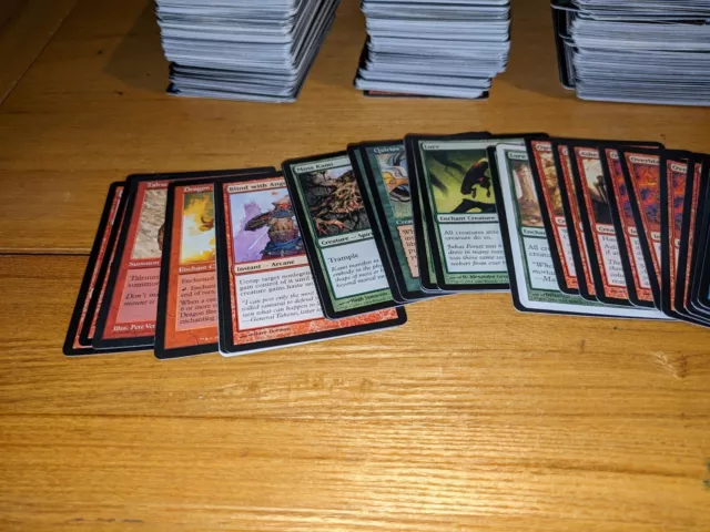 Collection Of Older Magic The Gathering Cards