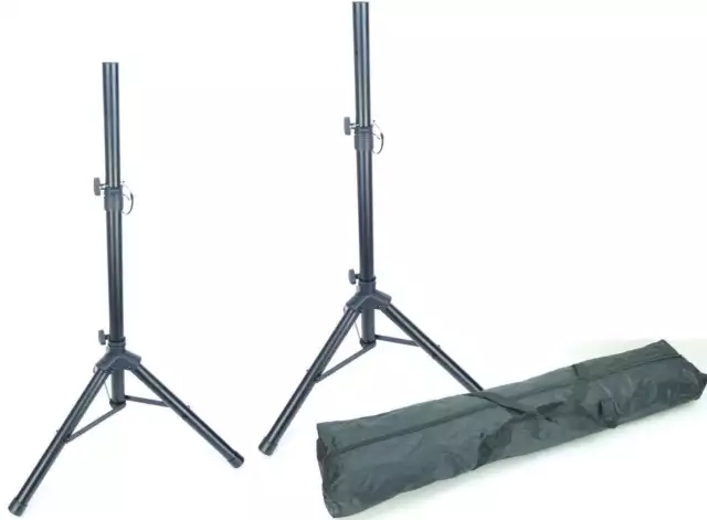 2 x DJ PA Boxen Ständer Lautsprecher Stativ Boxenstativ Tasche Set 132 cm 25 kg