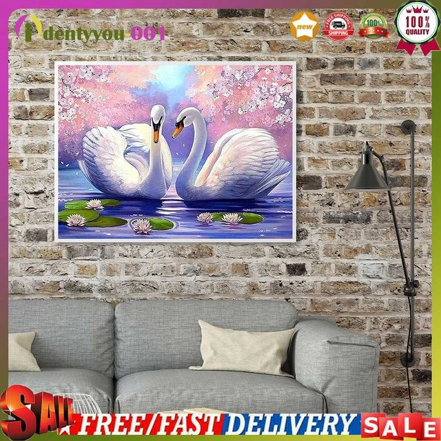 Schwan 5D DIY Diamond Painting Kits Full Square Drill Wall Decor Strass Art