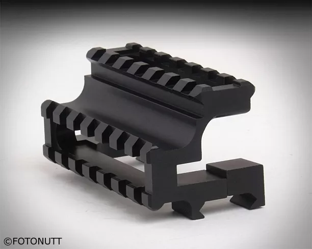 Dual Universal Offset Mount Weaver Riser See Through Sight Paintball Airsoft