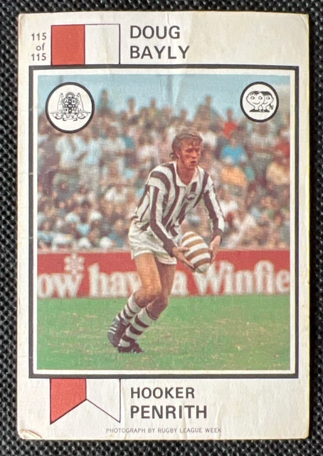 1974 SCANLENS NRL Rugby League #115 Doug Bayly Penrith