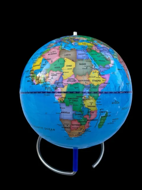 WORLD GLOBE Stand EARTH Map Rotating Geography Ocean Classroom Learning Desktop