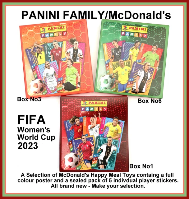 PANINI FAMILY/MCDONALD'S HAPPY Meal Toys. EIFA Women's World Cup 2023