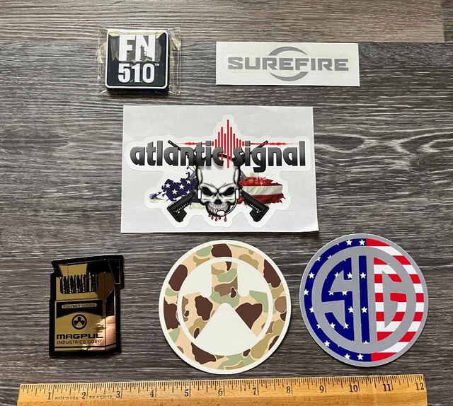 New Military Stickers: SIG, MAGPUL, SUREFIRE, FN (patch)