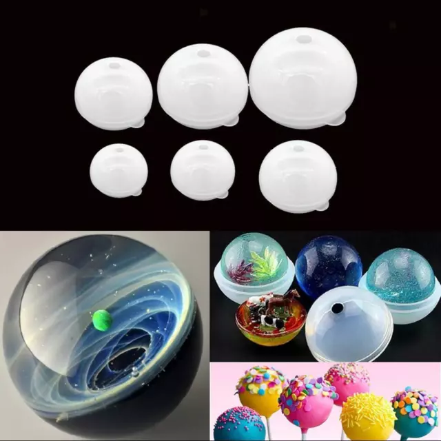 1Pcs Resin Moulds Sphere for Jewellery Making Epoxy Resin Casting Kit Silicone
