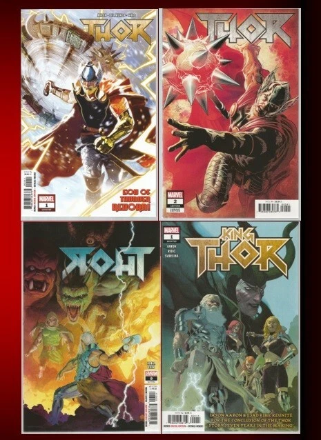 Thor #1, 2, 6 2018 & King Thor #1 - KEYS - Lot of 4 Comics - All 4 NM+