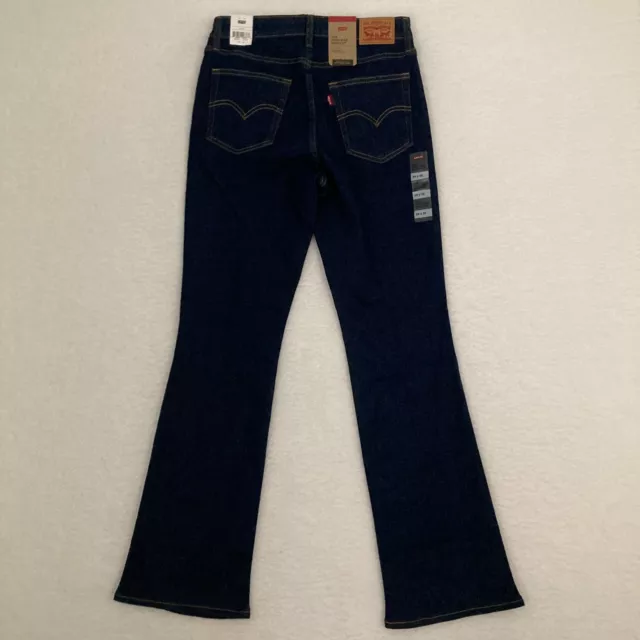 NWT Levi 725 High Rise Boot Cut Jeans Womens 29x32 Denim Dark Wash Flare Western